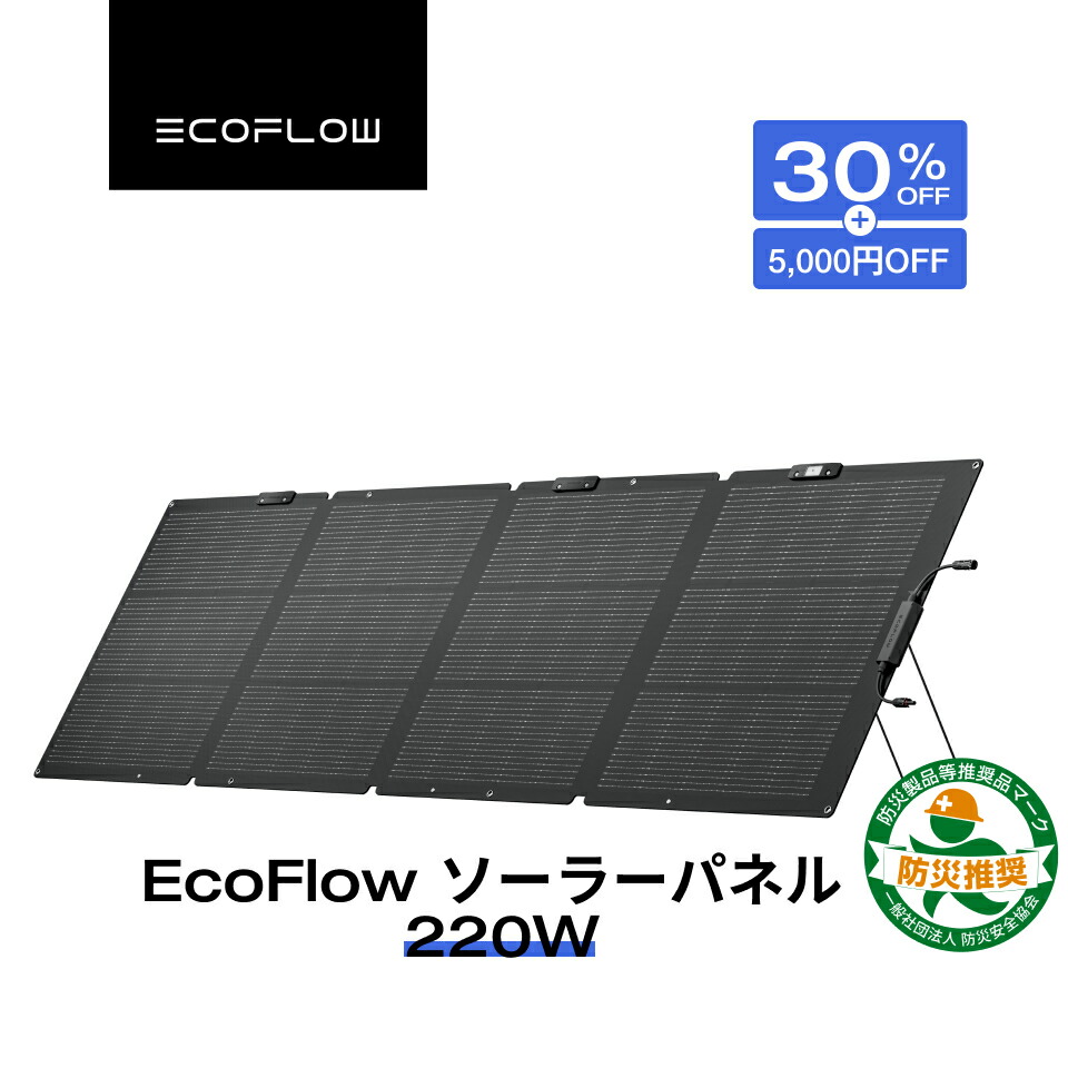 EcoFlow 220W片面ソーラーパネルGen2 未開封2024モデル 【公式通販】