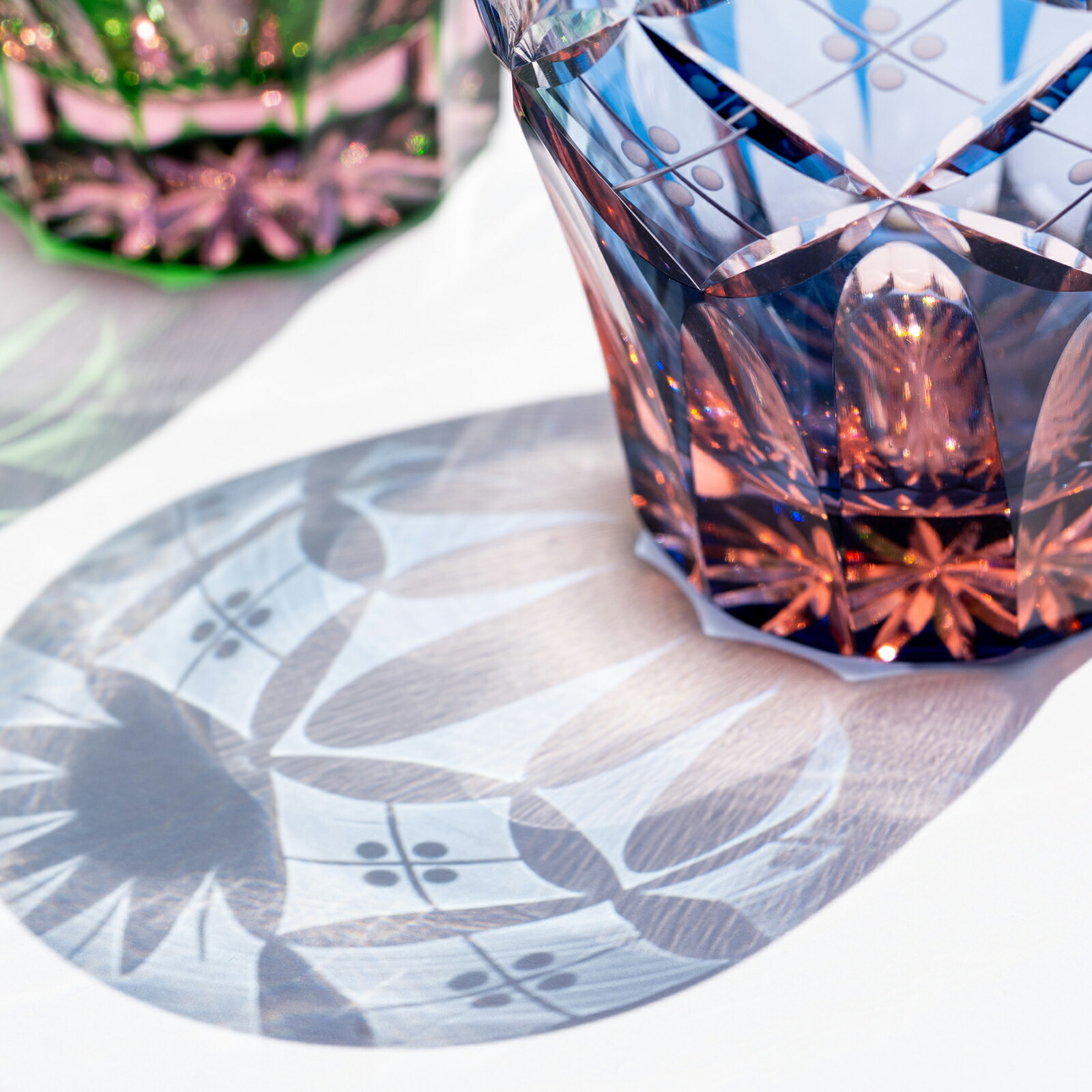 楽天市場】☆P5倍☆ 江戸切子 ミニオールド ブルー・ピンク／ピンク