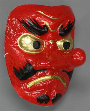 楽天市場】お面【赤天狗】 ＜日本民芸品＞ w18116-05 ［おめん めん 祭