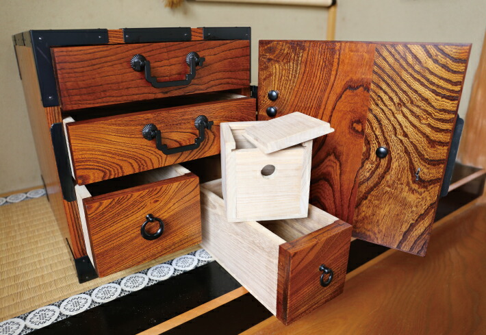 楽天市場】【ふるさと納税】船箪笥 1棹 木製 手作り 無垢材 欅 桐 漆