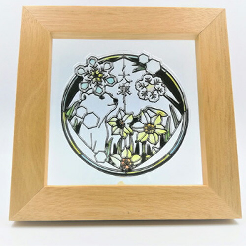 楽天市場】【ふるさと納税】KOEDO川越硝子「切り絵ガラスアート」M 冬