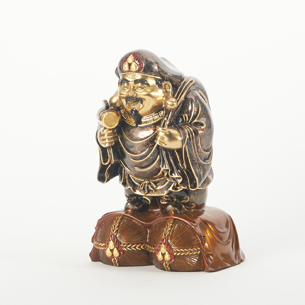 鉄製秀峰銘入り大黒天置物 [B31592] 鉄製秀峰銘入り大黒天置物 [B31592