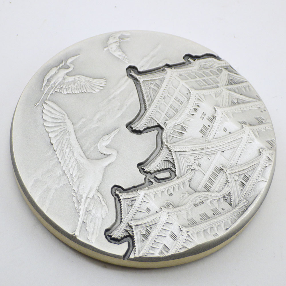 純銀165.33g☆ 国宝章牌「姫路城」純銀メダル☆造幣局 純銀165.33g☆