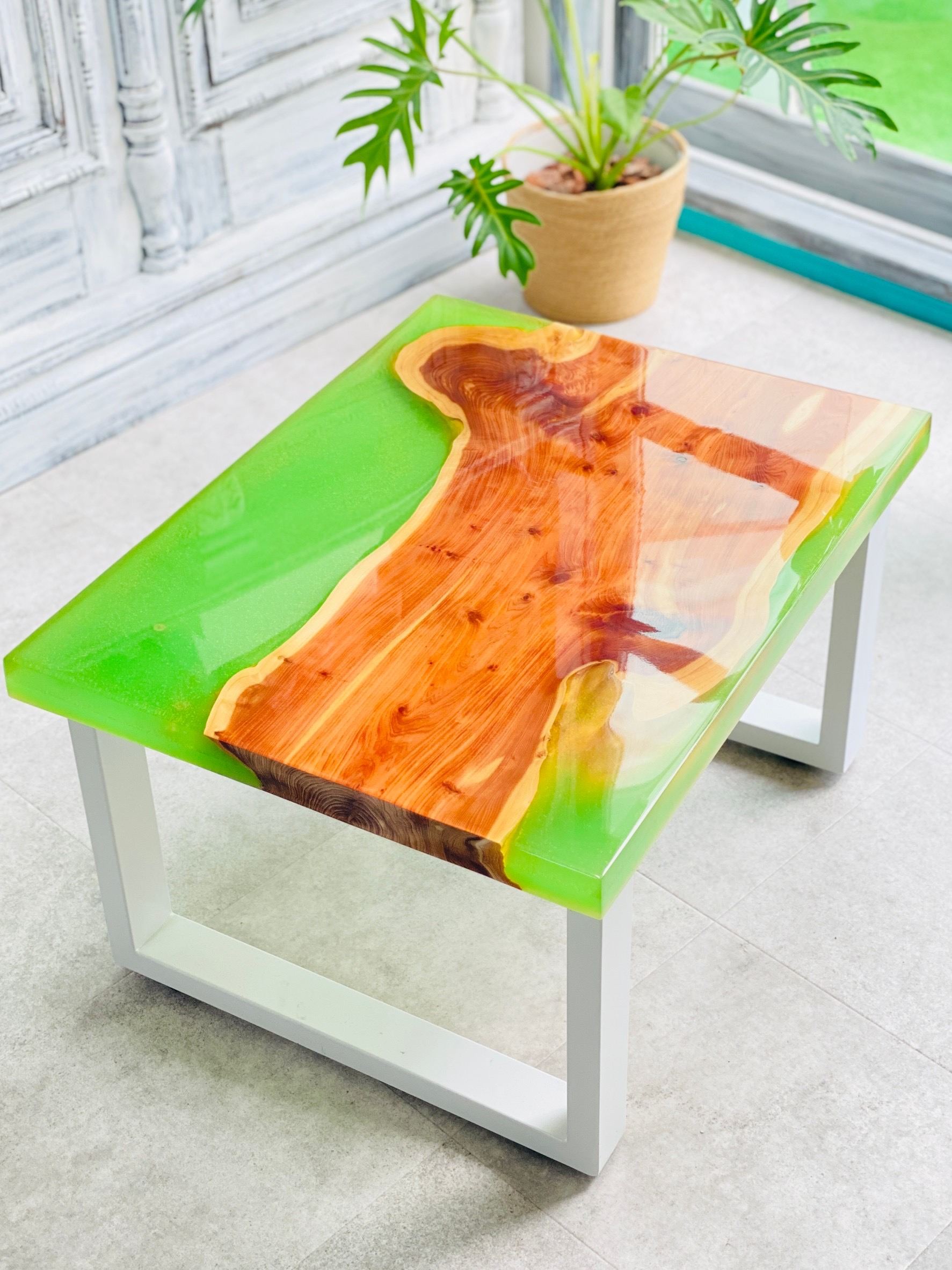 楽天市場】【レジンテーブル】 サイドローテーブル 60cm×45cm×H30