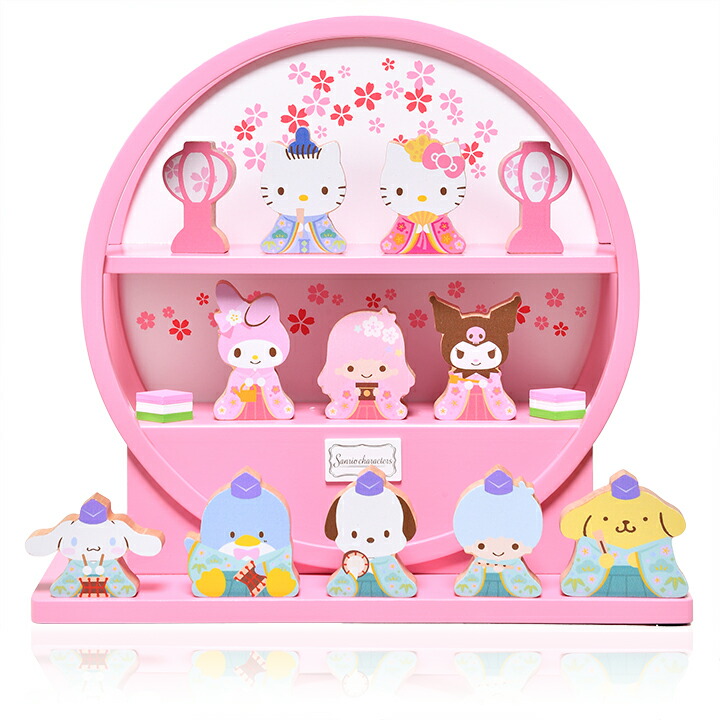 楽天市場】【ひな人形】【ハローキティ】【木製お雛様】Sanrio