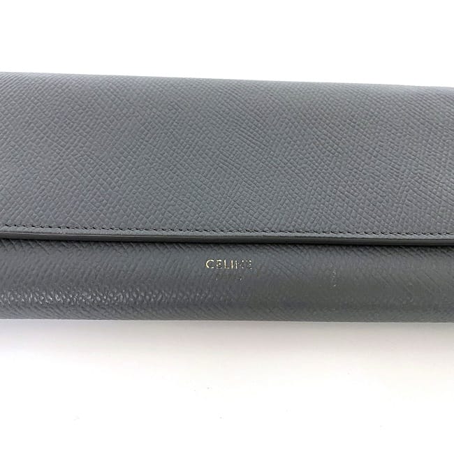 楽天市場】【送料無料】 セリーヌ 二つ折り 長財布 グレー 10B563BEL