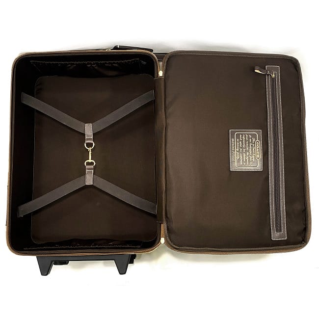 COACH 中型キャリーケース ブラウンモノグラム 早い者勝ち！COACH 中型