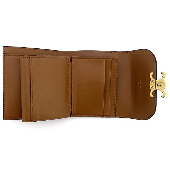 楽天市場】【送料無料】 セリーヌ 三つ折り 財布 ブラック ベージュ