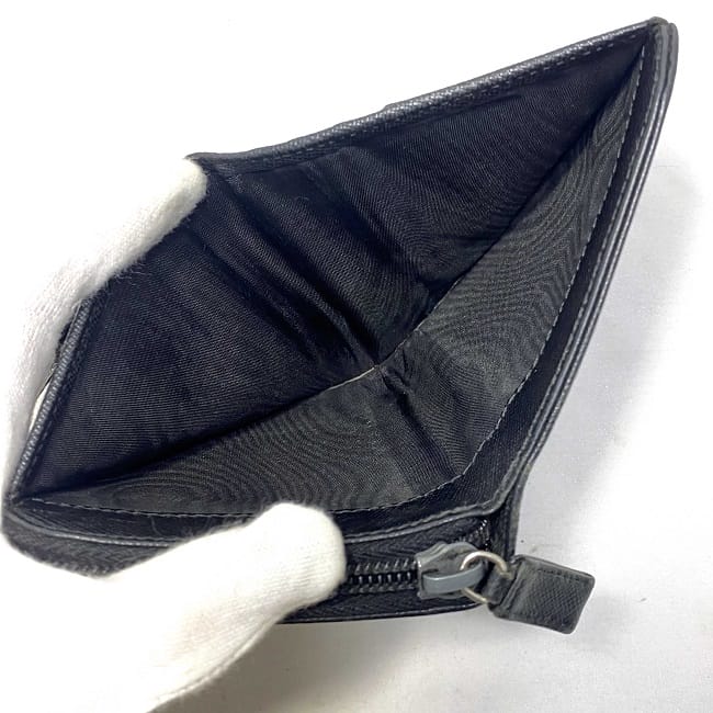 楽天市場】【送料無料】 プラダ 二つ折り 財布 ブラック シルバー 三角