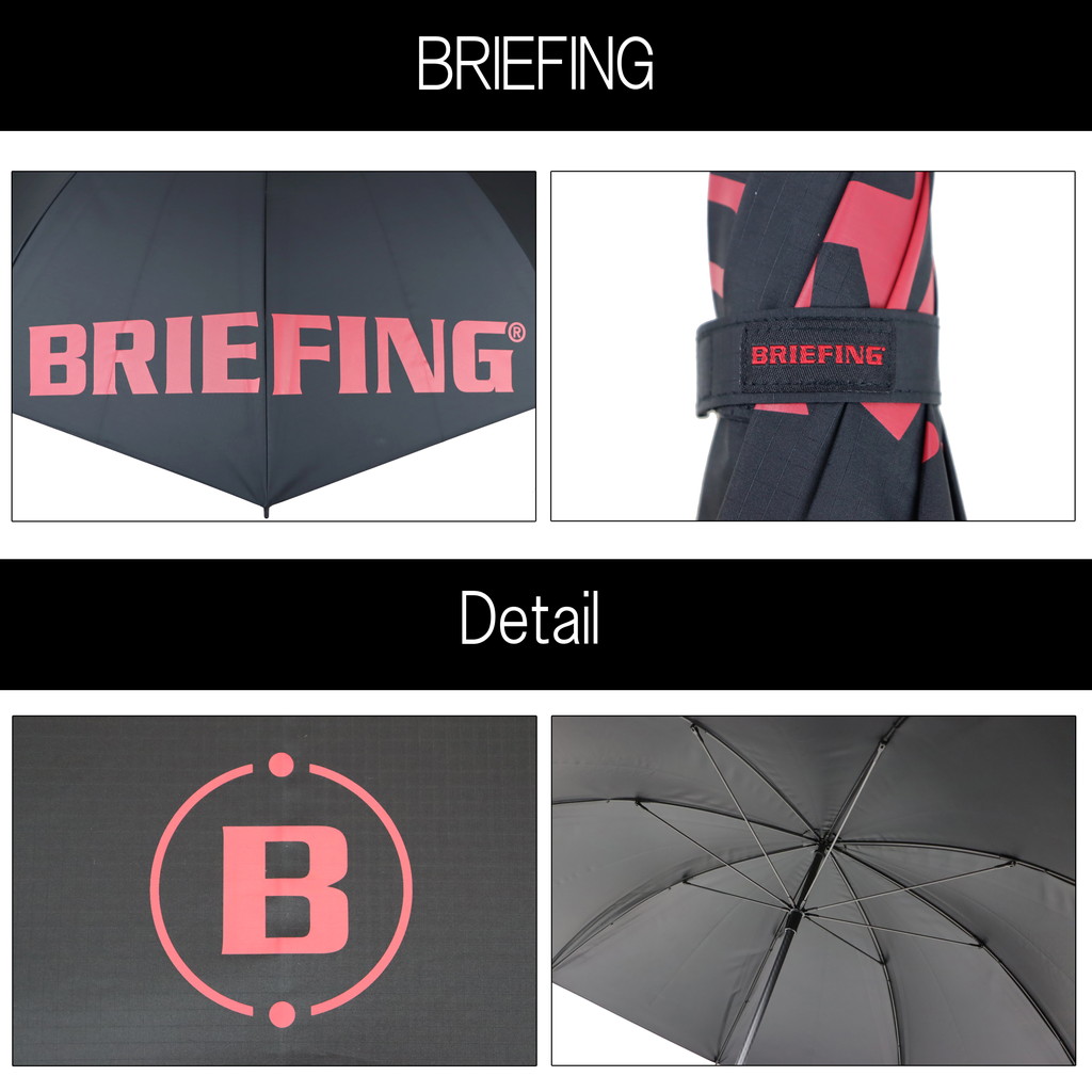 BRIEFING ゴルフ用傘 黒✖️レッド BRIEFING ゴルフ用傘 黒✖️レッド