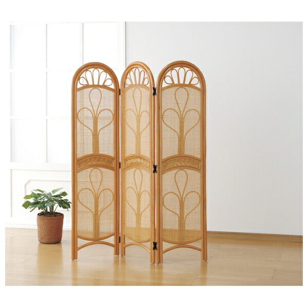 楽天市場】衝立 2連 ラタン 間仕切り ロータイプ 籐家具 高さ101cm