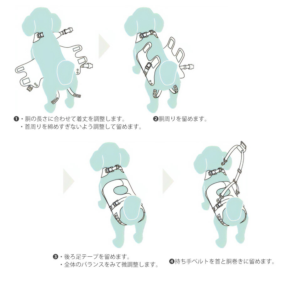 試着のみ 美品 LaLa Walk 歩行補助ハーネス M 小型犬.ダックス用Amazon