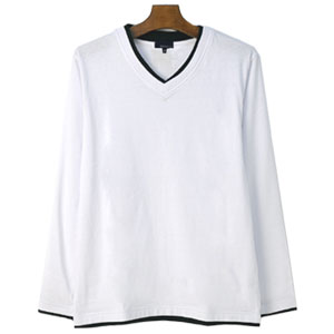 楽天市場】Vネック長袖Tシャツ メンズ ロンT 無地 カットソー