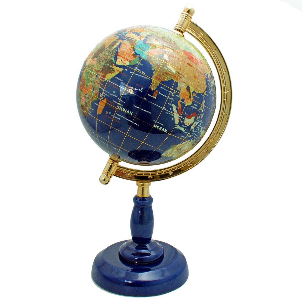 楽天市場】地球儀 おしゃれ インテリア 置物 ラピスラズリ 天然石