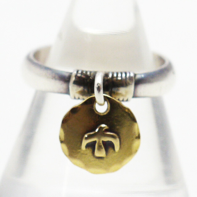 ゴローズ 金メタルチャーム付き シルバーリング