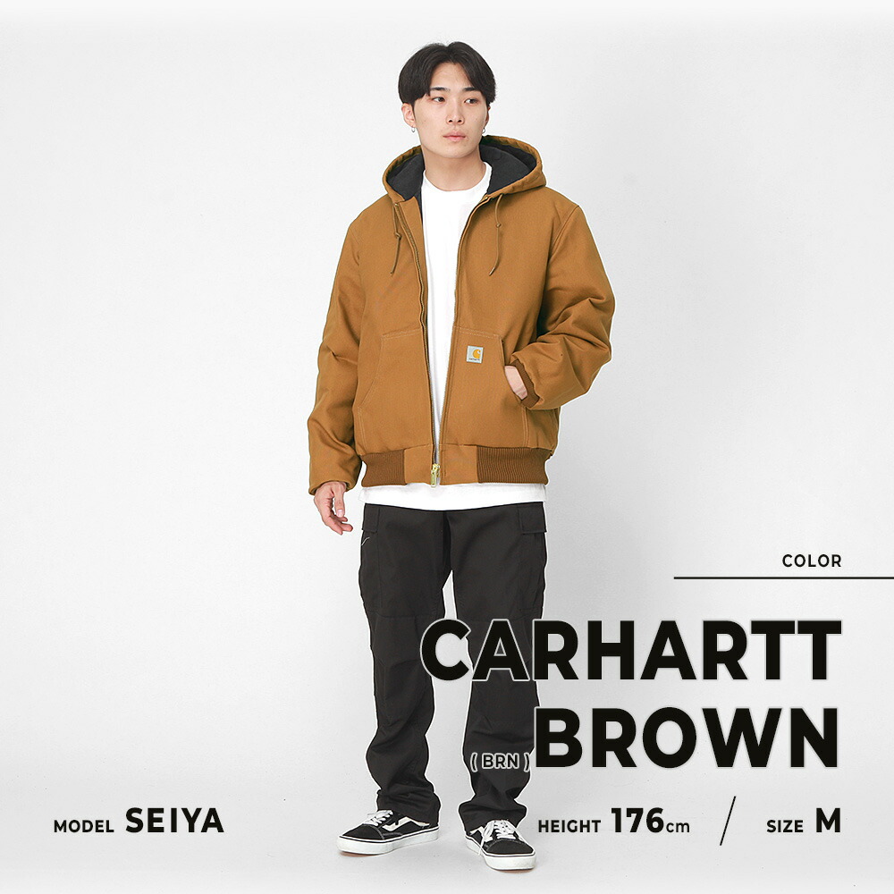 カーハート アクティブジャケット ブラウン フェード サイズ感