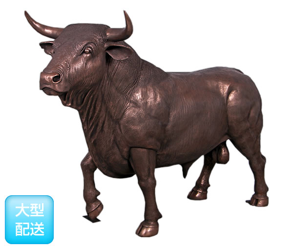 楽天市場】FRPアニマルオブジェ スペインの闘牛・ブロンズ置物 動物