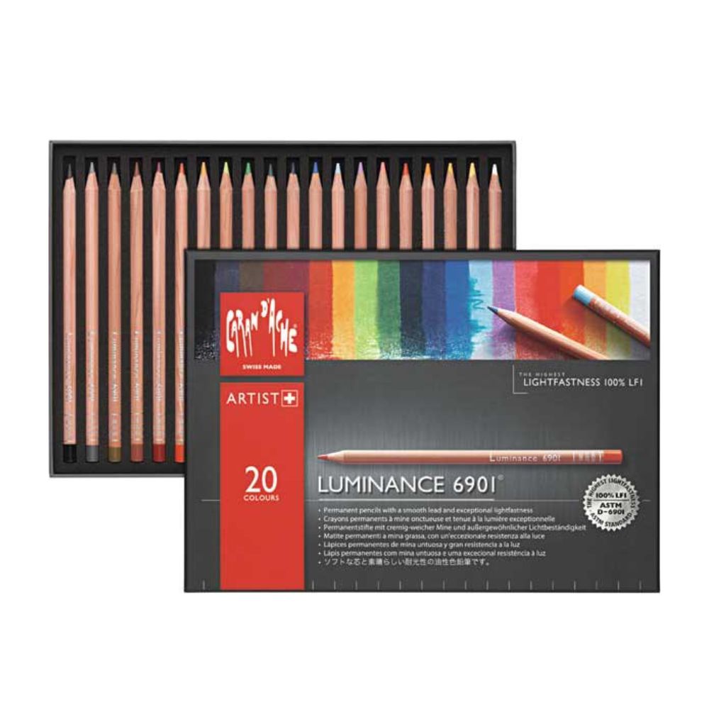 楽天市場】カランダッシュ 色鉛筆 ルミナンス6901 20色セット 紙箱入