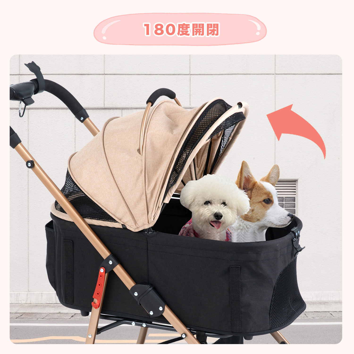 楽天市場】【クーポンで10999円】MILA&LOUIS ペットカート 中型犬 犬