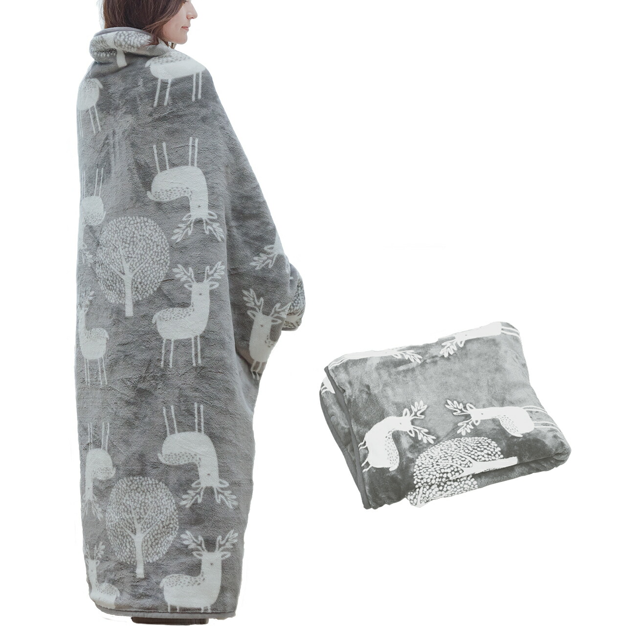 楽天市場】【5%OFFクーポン対象】着る毛布 電気毛布 ブランケット 着る