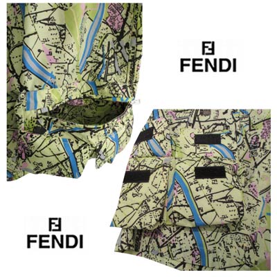 新品 FENDI スイムショーツ 千鳥格子 サイドロゴ ショートパンツ 楽天