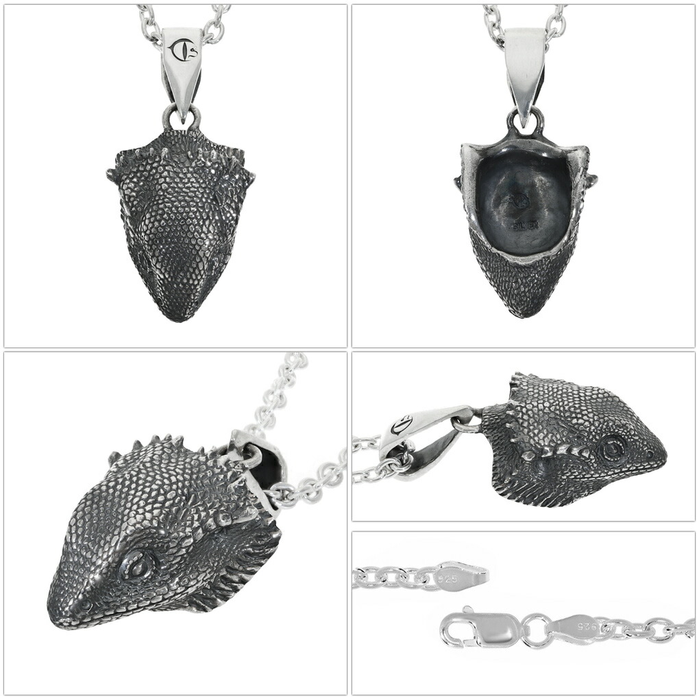 楽天市場】Cold I's フトアゴヒゲトカゲ ヘッド ペンダント ネックレス