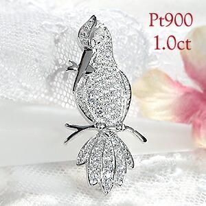 Pt900 ダイヤモンド1.67ctブローチ