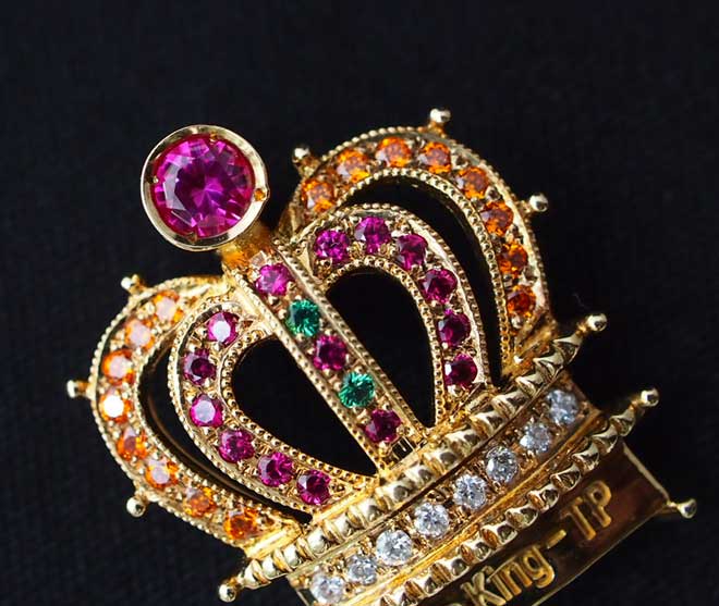 楽天市場】Peace king-TP ルビー＆ダイヤ＆ガーネット ネックレス k18