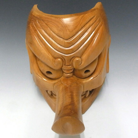 楽天市場】大天狗の面 高さ30cm 木彫り 天狗面 壁掛け用 お面 日本仏師