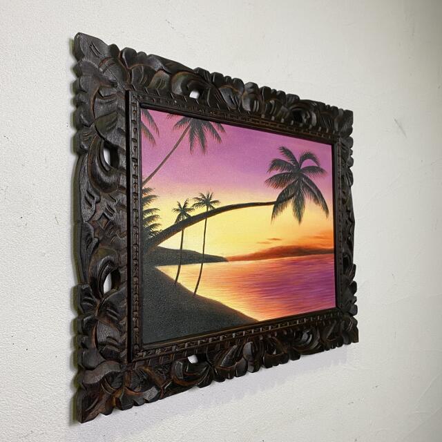 ココナッツ ヤシの木 剥げて南国 バリ島 絵画 アートパネル アジアン