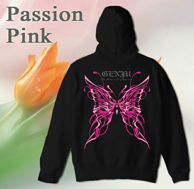 楽天市場】GENJU パーカー メンズ 冬 蝶 きれいめ バタフライ 幻想