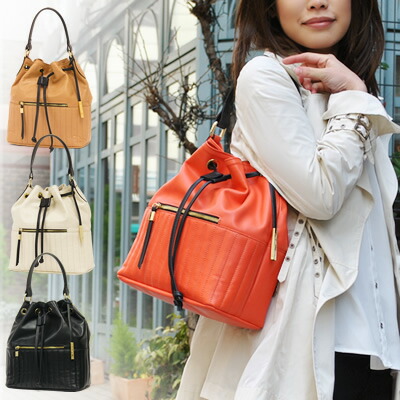 楽天市場】ショルダーバッグ 本革レザー 巾着バッグ ワンショルダー