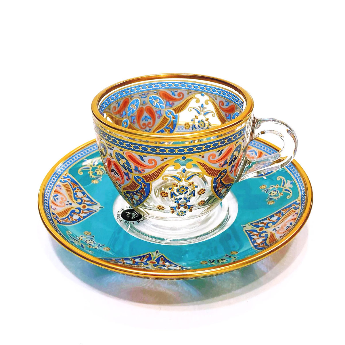 楽天市場】トルコ製 デミタスサイズカップ ソーサー セット 耐熱ガラス