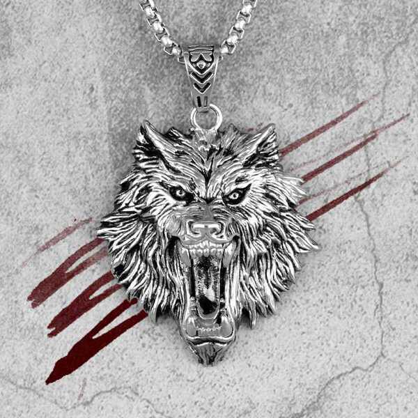 楽天市場】【クーポン利用で4040円】 ネックレス 白 ホワイト 狼