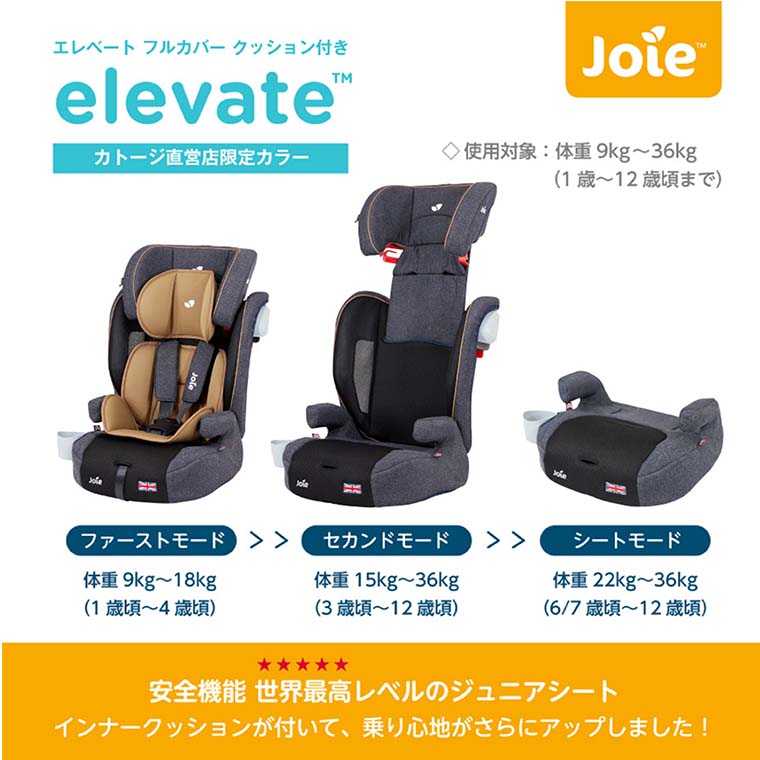 Joie チャイルドシート エレベート（ツートンブラック）」について