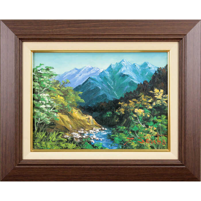 絵画原画油彩画油絵一点物アート作品自作の絵風景画「二上山」