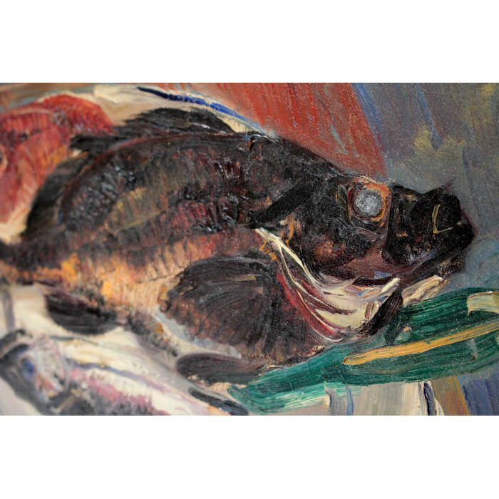 楽天市場】絵画 上野山清貢 油絵・油彩画 『魚』 静物 魚 力強い