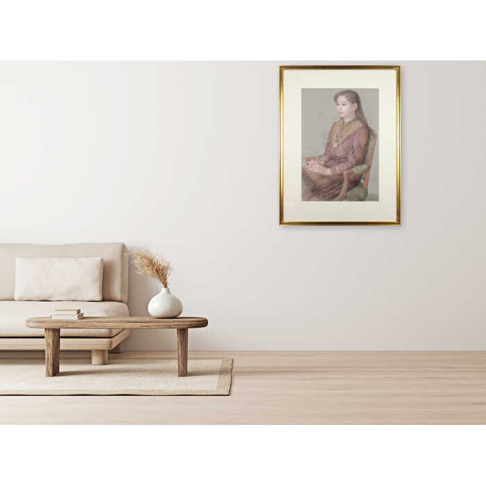 楽天市場】絵画 徳田宏行 パステル画 『女性像』 人物 美人 優しい