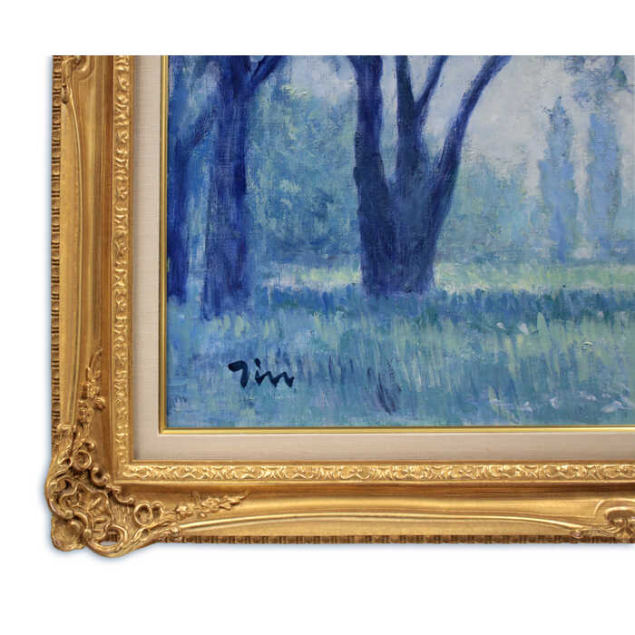 伊藤仁 油絵「北海道庁」F3号 額付き 1962年製作 伊藤仁 油絵「北海道