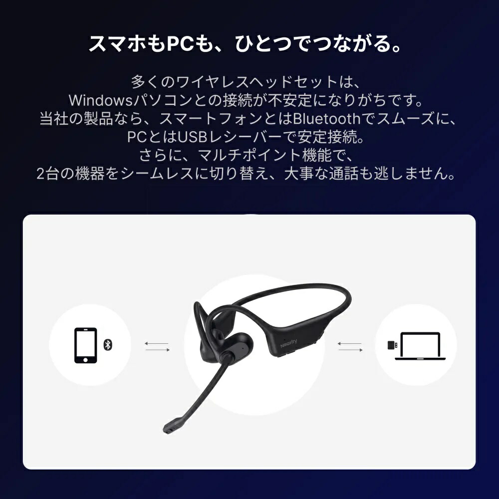 楽天市場】NuroumOpenEarPro2マイク付きイヤホン オープンイヤー