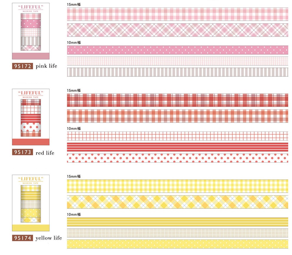 楽天市場】マスキングテープ ライフフルシリーズ マスキングテープ
