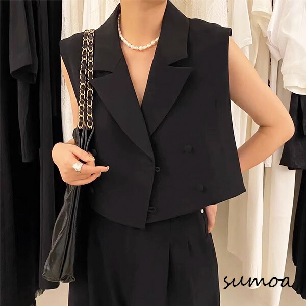 BBCOの黒のラメ入りのベストとパンツのセットアップスーツ BBCOの黒