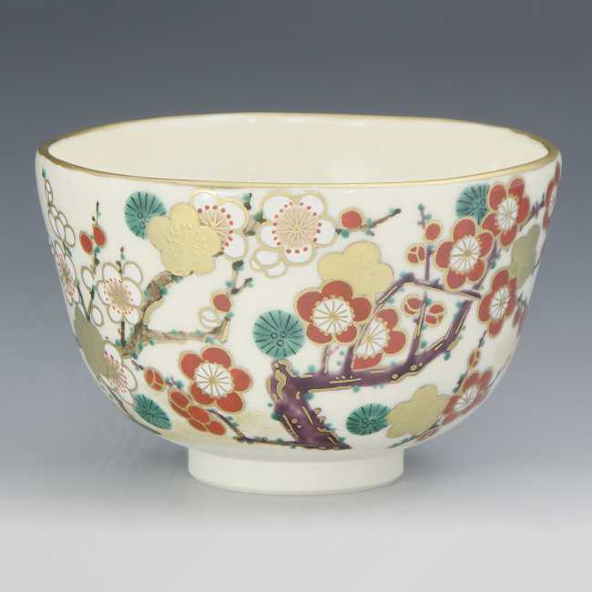 三浦竹軒 京焼 篠図茶盌 共箱共布 抹茶碗 抹茶茶碗 茶道具 茶器 食器