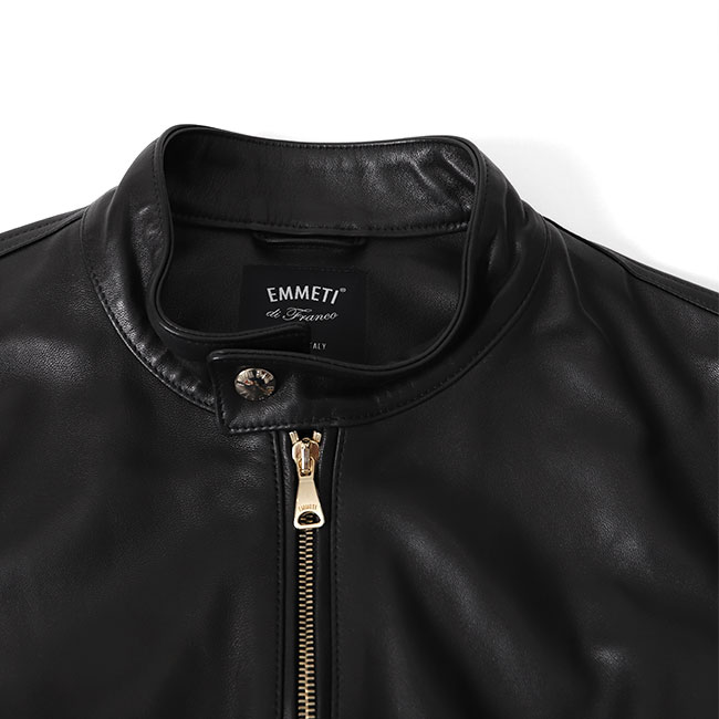 EMMETT ユリゴールドシングルライダースジャケット48｜ゴールド金具