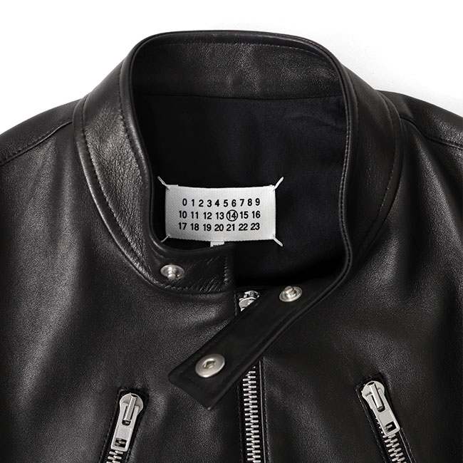 05ss/マルタンマルジェラ/ハの字ライダース/レザージャケット/52/黒