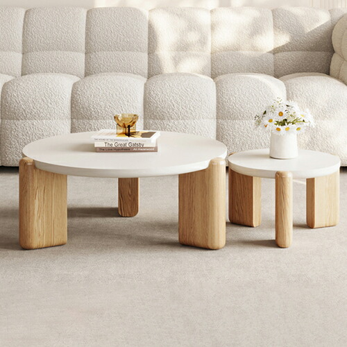 楽天市場】ネストテーブル ティテーブル ローテーブル 円形 丸形 机 幅