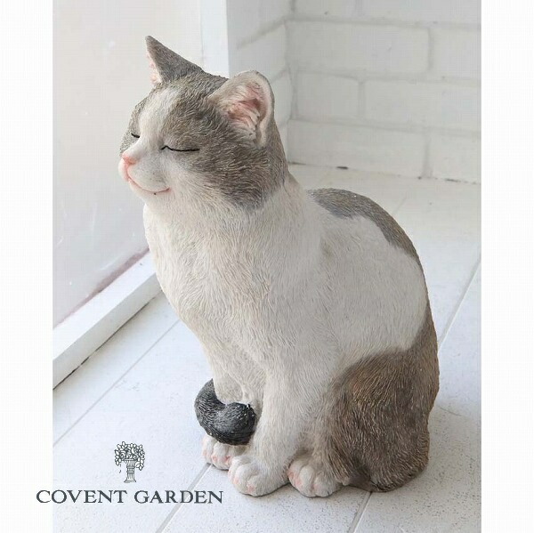 楽天市場】アンティーク 猫 置物（ガーデンオーナメント・置物