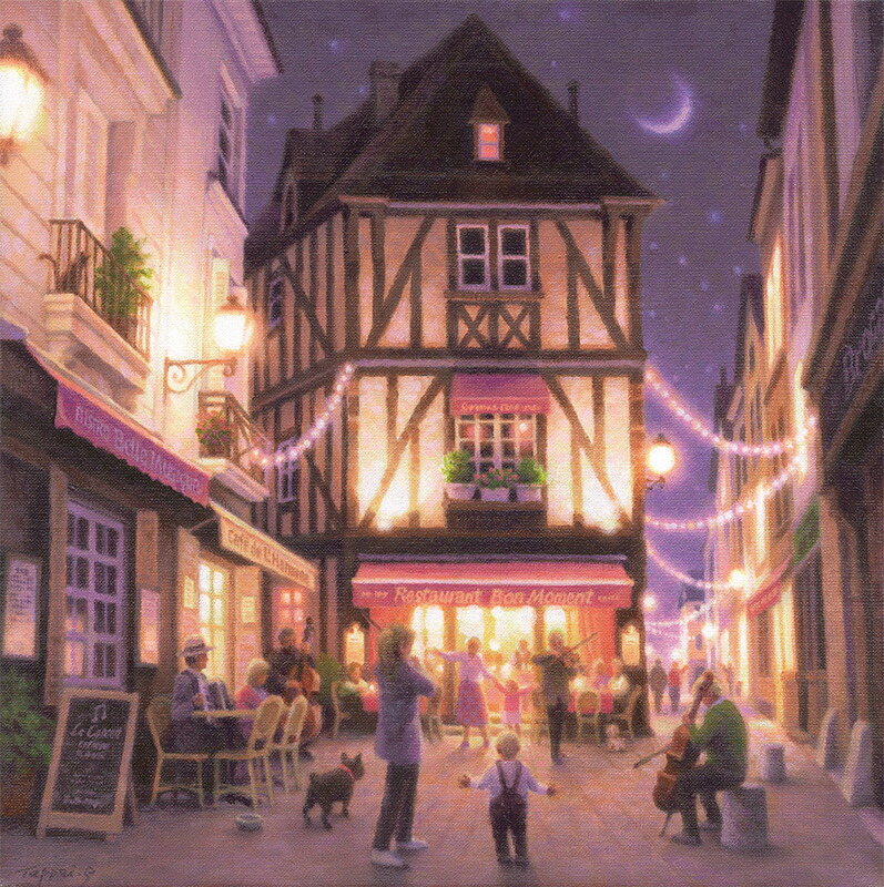 Teggo Salerno 風景画 ピンクフレーム 笹倉鉄平 Teggo Salerno 風景画