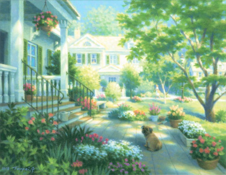 笹倉鉄平 散歩の時間に ジクレー 直筆サイン右下 裏面も綺麗 笹倉鉄平