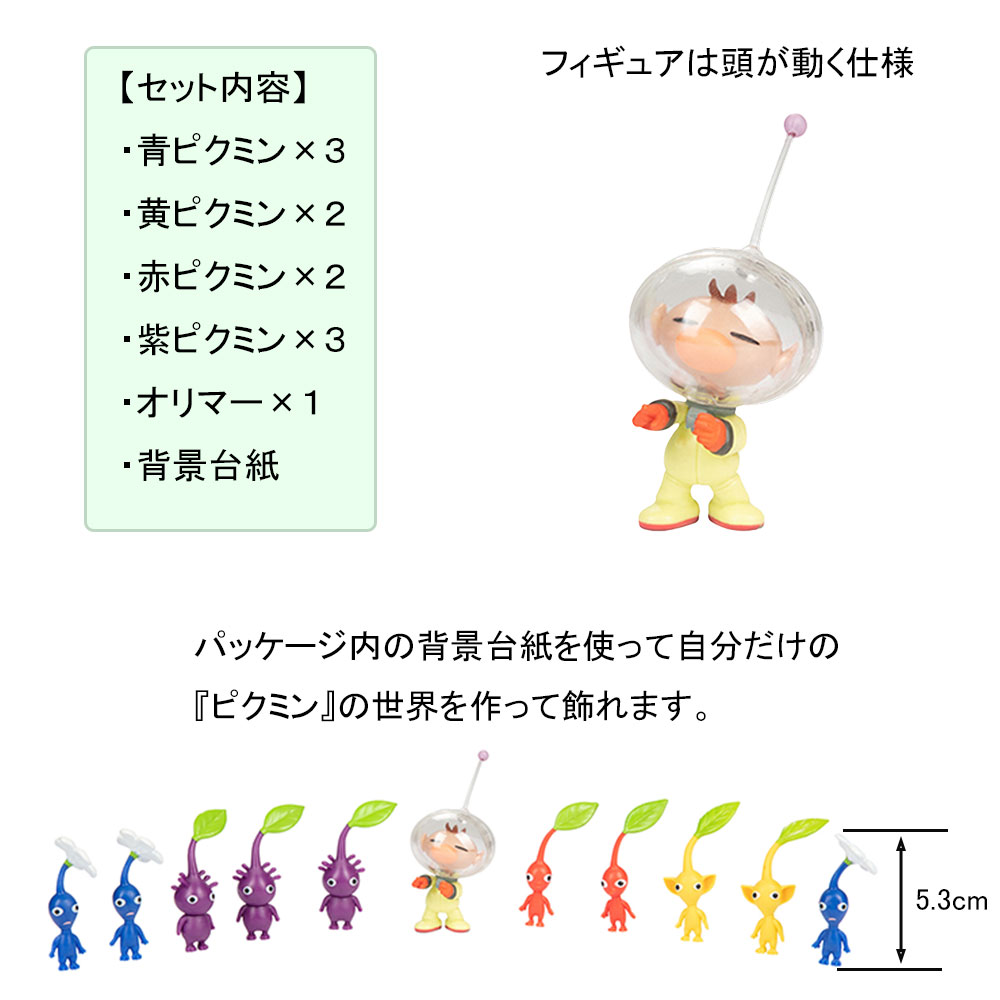 楽天市場】ピクミン フィギュアセット(青ピクミン×3/黄ピクミン×2/赤